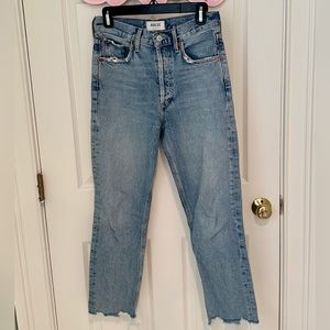 "Agolde" Riley High Rise Straight Crop Jeans